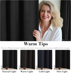 H.VERSAILTEX Linen Blackout Curtains 63 Inches Long 100% Blackout Thermal - Image 5