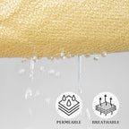 Shade&Beyond Rectangle Sun Shade Sail 10'X10' Permeable Canopy Sand - Image 3