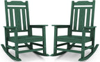 SERWALL HDPE Oversized Outdoor Rocking Chairs Set of 2, Patio Rocker, All by SERWALL