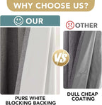 H.VERSAILTEX Linen Blackout Curtains 108 Inches Long 100% Absolutely Blackout - Image 3