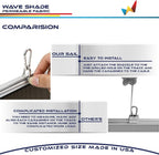 Windscreen4less 4' x 31' Retractable Sun Shade Canopy Cover Sliding Wave Shade - Image 5
