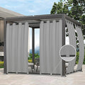Easy-Going Outdoor Curtains for Patio 1 Panel, 54x120 inch, Light Grey | by Easy-Going