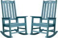 Outdoor Rocking Chairs Set of 2, Oversized Porch Rocker | Weather Resistant by PsilvamGardenFurniture