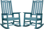 Outdoor Rocking Chairs Set of 2, Oversized Porch Rocker | Weather Resistant by PsilvamGardenFurniture