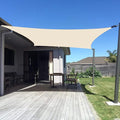 SUNNY GUARD Custom Size 15'x25' Rectangle Butter Cream UV Block Sunshade by SUNNYGUARD