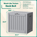 Devoko 40 Gallon Deck Box Lockable Outdoor Storage Box Waterproof - Image 7