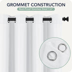 Outdoor Curtains for Patio Waterproof 6 Panels, Porch Sun Shade | Weatherproof - Image 5