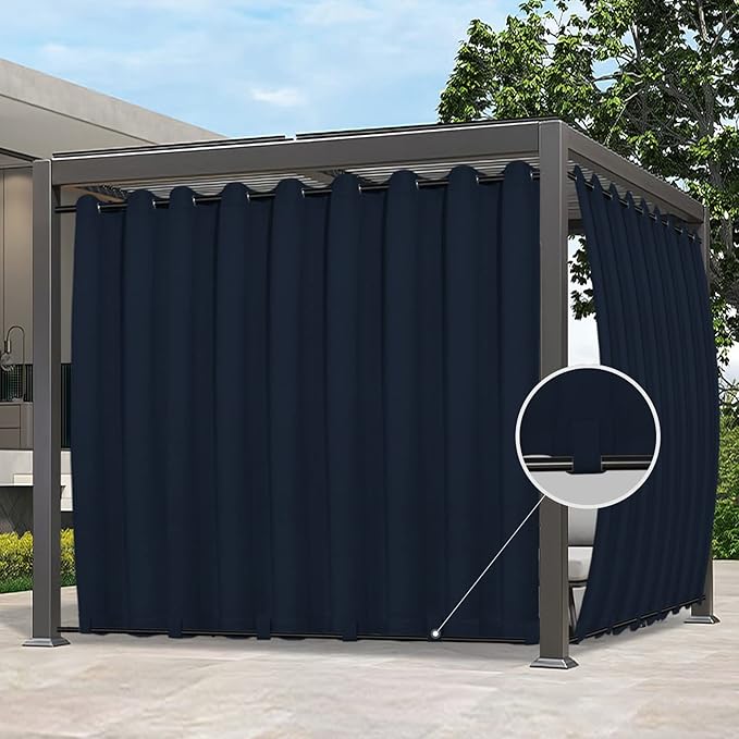 Easy-Going Outdoor Curtains for Patio 1 Panel, 54x120 inch, Weatherproof by Easy-Going