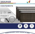 Windscreen4less 7' x 36' Retractable Sun Shade Canopy Cover Sliding Wave Shade - Image 4