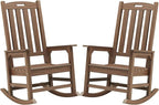 Outdoor Rocking Chair Set of 2, Oversized Porch Rocker | Weather Resistant by PsilvamGardenFurniture