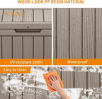 46 Gallon Waterproof Resin Outdoor Storage Box, Weatherproof Outdoor Bin - Image 2