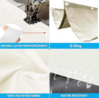 Sun Shade Sail Retractable Wave Waterproof 10' x 30' Shade Cloth Waterproof - Image 3