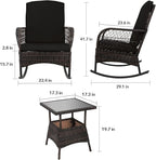 Patio Furniture Set Outdoor Rattan Chair Wicker Sofa Garden Conversation Bistro - Image 4