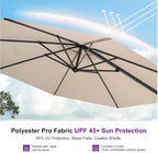 PURPLE LEAF Patio Outdoor Umbrella 11 Feet Round - Image 5