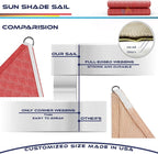 Windscreen4less 3' x 3' x 3' Sun Shade Sail Triangle Outdoor Canopy Cover UV - Image 8