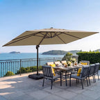 9x12 FT Patio Cantilever Umbrella, Rectangular Heavy Duty Offset Umbrella - Image 7