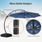 Outdoor Patio Umbrella with Base included, 12 FT Deluxe Curvy Cantilever - Image 8