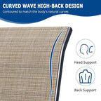 Outdoor Patio Chairs Set of 4, Mocha Stackable Outdoor Chairs, Lightweight - Image 4