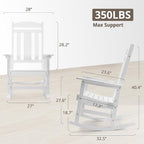 LUE BONA Outdoor Rocking Chairs Set of 4, Weather Resistant HDPS Poly Rocker - Image 2