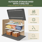 Aoxun Outdoor Storage Cabinet 35 Cu.Ft 2 Shelves - Image 2