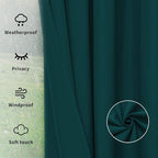 Easy-Going Outdoor Curtains for Patio 1 Panel, 150x108 inch, Teal | Waterproof - Image 6