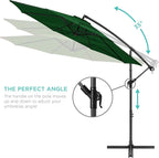 Best Choice Products 10ft Offset Cantilever Hanging Market Patio Umbrella - Image 4