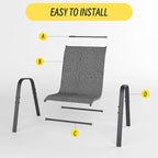 Patio Chairs Set of 4, Stackable Outdoor Dining Chairs Set - Image 6