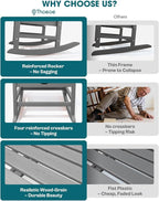 THOEOE Outdoor Rocking Chairs, Oversized Patio Rocking Chair | HDPE Outdoor - Image 4