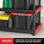 CX Craftsman 4-Tier Heavy Duty Plastic Storage Shelves, Garage Organization | - Image 7