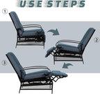 Incbruce Outdoor Lounge Chair Set of 2 Patio Furniture Adjustable Recliner - Image 6