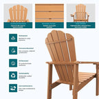 THOEOE Stackable Adirondack Chair Set of 8, HDPE All-Weather Fire Pit Chair | - Image 6