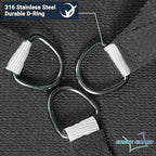 SUNNY GUARD Custom Size 11'x18'x18' Triangle Graphite Grey UV Block Sunshade - Image 6