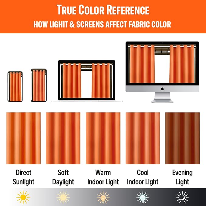 Waterproof Outdoor Curtain W52 x L63 - Image 6