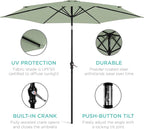 Best Choice Products 10ft Outdoor Patio Umbrella, Outdoor Table Umbrella - Image 5