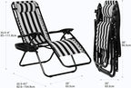 Nazhura Set of 2 Relaxing Recliners Patio Chairs Adjustable Steel Mesh Zero - Image 2