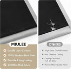 MIULEE Light Grey 96 Inch 100% Blackout Curtains - Image 4