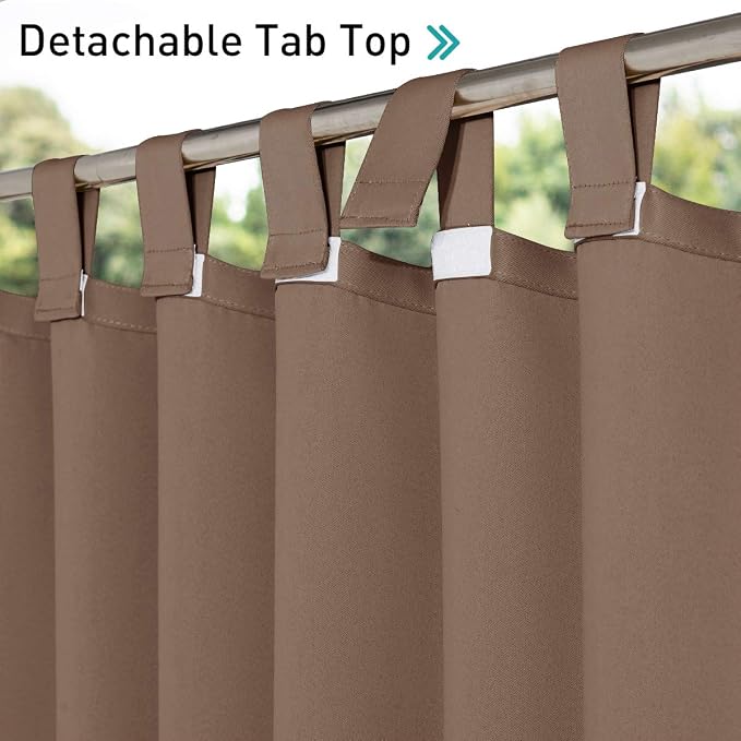 NICETOWN 2 Panels Outdoor Curtains - Image 3
