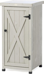 Outdoor Storage Cabinet for Patio, Garden Potting Bench Table by HABAU