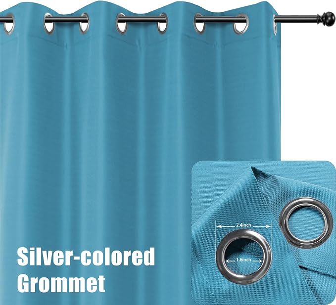 BONZER Outdoor Curtains for Patio Waterproof Thick | Privacy Wide Grommet Light - Image 2