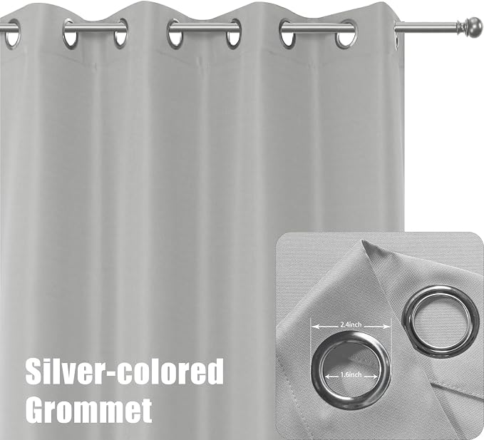 BONZER Outdoor Curtains for Patio Waterproof Thick | Privacy Grommet Light - Image 2