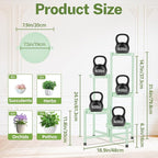 iDavosic.ly Plant Stand Indoor Outdoor, 5 Tier Metal Corner Shelf, Folding - Image 3