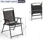 Yaheetech Outdoor Patio Chairs Set of 4, Folding Lawn Chair, no assembly - Image 3