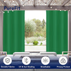 PureFit Outdoor Curtains for Patio Waterproof Weatherproof Outside Curtains | - Image 3