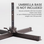 10x10 FT Outdoor Cantilever Patio Umbrella, Waterproof & UV-Protective Fabric - Image 2