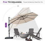 PURPLE LEAF Patio Outdoor Umbrella 11 Feet Round - Image 8