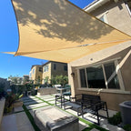 Sun Shade Sail 20' x 20' x 20' Sand Triangle Shade Canopy | Outdoor sun shade by SUNLAX