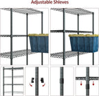 IZEUK 4-Tier Outdoor Metal Storage Shelving Unit, Heavy Duty Wire Rack Organizer - Image 4