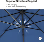 Outdoor Patio Umbrella with Base included, 12 FT Deluxe Curvy Cantilever - Image 7