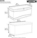 LIFETIME Outdoor Storage Deck Box, 130 Gallon, Arctic White, UV-Protected - Image 8
