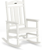Oversized Outdoor Rocking Chair, High Back Patio Rocker by CIOKEA
